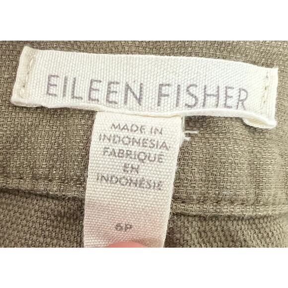 EILEEN FISHER Women's‎ 6P Green Organic Cotton Hemp Stretch Tapered Ankle Pants - Picture 6 of 11
